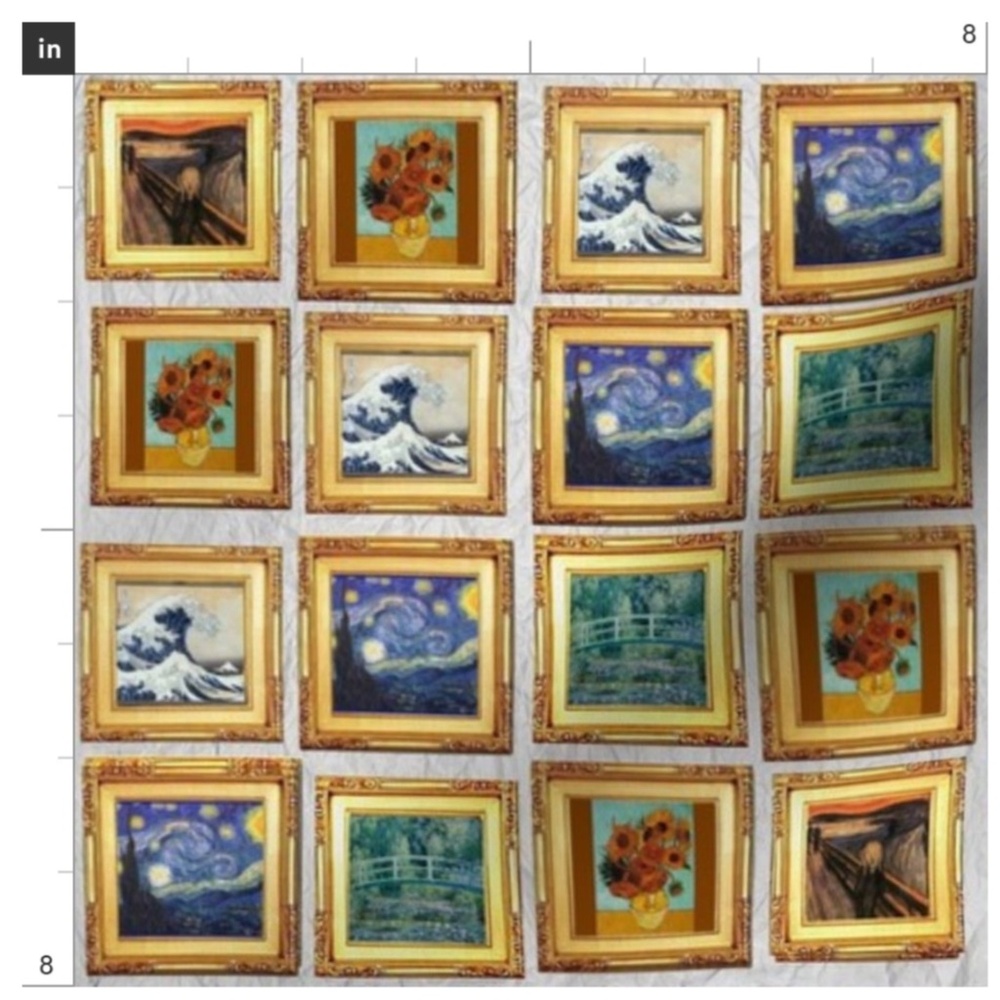 Fabric Swatch, Fine Art Gallery Parody, Cotton